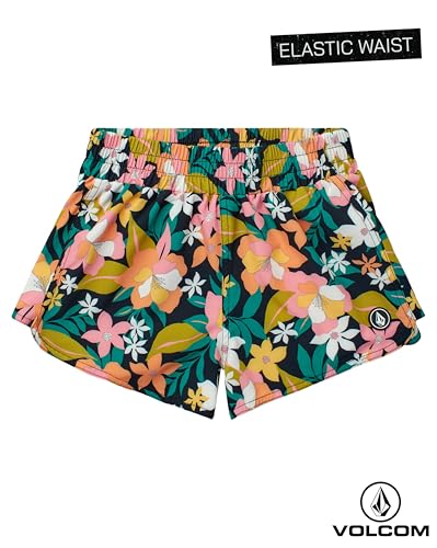 Image of Volcom Girls' Swimsuit Set - UPF50+ Quick-Dry Girls One Piece Swimsuits with Matching Swim Shorts for Swimming (Sizes: 2T-16)