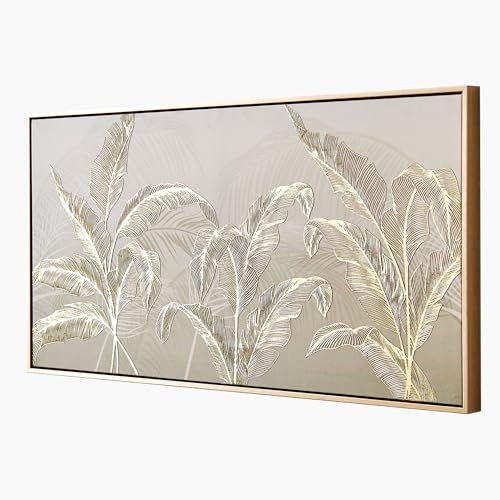 Image of Home Centre Artistry Sartora Canvas Leaf Picture Frame - 100x50cm