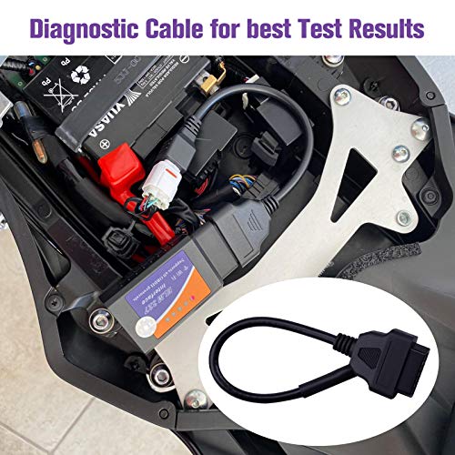Obd2 Cable Connector Scanner For Yamaha Fjr Fz09 Fz10 Mt07 Mt09 Mt10 R1 R6 Tmax 530 Xsr 700 900 Xt1200Ze, 4 Pin Full Diagnostic Cable, Obdii Adapter Connector Cable Scan Tool For Motorcycle Bike Atv #TOP3