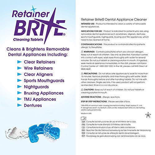 Retainer Brite Retainer Brite -6 Months Supply- 2 Boxes Pack -192 Tablets , 192 Count #TOP3