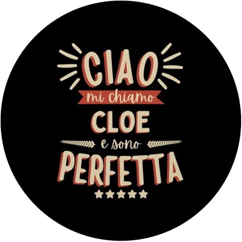 Miniatura 3 de Cloe Idea Regalo Personalizzata Amica Nome Divertente PopSockets Standard PopGrip