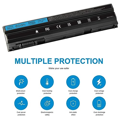 Image of T54FJ M5Y0X 8858X Laptop Battery for Dell Latitude E6420 E6520 E6530 E5420 E5520 E5430 E5530 Inspiron 17r-7720 17r-se-7720 17r-5720 15r-5520 15r-7520 P /N: T54F3 P8TC7 P9TJ0 R48V X57F1 M421R M521R