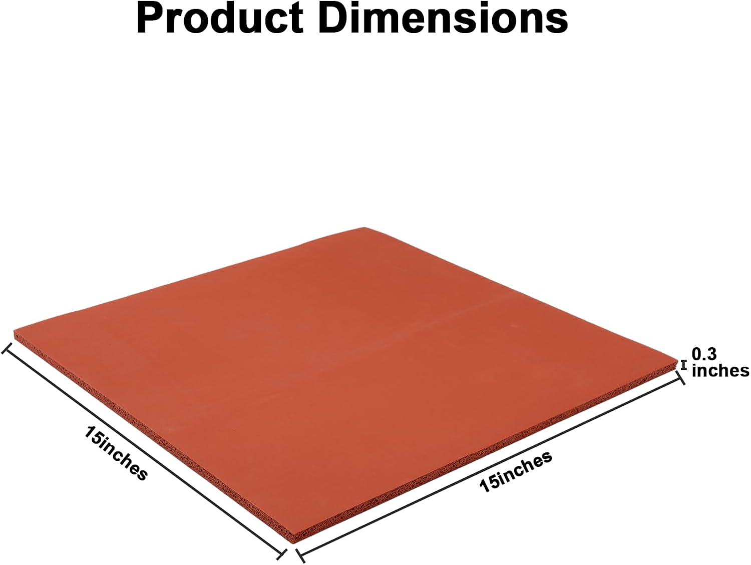 15x15“ Silicone Heat Press Mat with Dressing Ruler Set, 0.3” Thickest Silicone Heat Press Pad for Heat Press Machine, Flat Heat Transfer Press Replacement Pad
