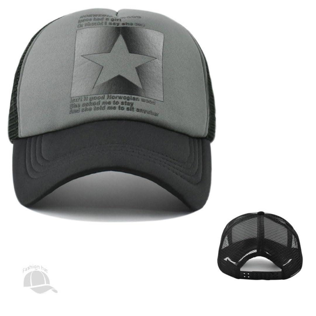 Gorras de Hombre Beisbol Pentagrama de Malla Respirable Gorra el Sol Moda Bordado Gorra Running Cierre de Hebilla Malla Ajustable Sombrero Verano Gorra Beisbol — view 4