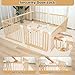 VZQQA Extra Large Wooden Baby Playpen,Play Pen for Babies and Toddlers Kids Indoor,Security Playard Area Indoor,Easy to Assemble (73x73x24 Inch)