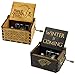 Caja MúSica PelíCula Caja de MúSica Retro Caja de MúSica de Manivela Caja de MúSica Madera el Tema es Juego de Tronos,la Bella e la Bestia para NiñOs NiñOs NiñAs Amigos DecoracióN de Regalo 2 Piezas