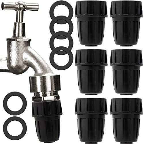 OIIKI 6 Packungen 1,27 cm auf 3/4 Zoll Gartenadapter für 1,27 cm Tropfbewässerungsrohr auf 1,9 cm Wasserhahn, Innengewindeverbinder, Kunststoffbewässerungsarmaturen, Zubehör Cover
