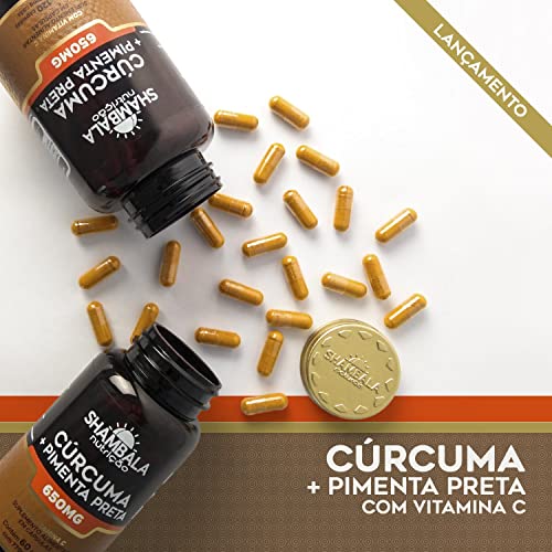 Cúrcuma com pimenta preta 60 cápsulas de 650mg - Shambala