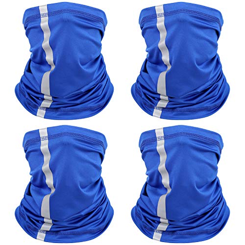 Image of SATINIOR 4 Pcs Neck Gaiter Face Mask for Men Reflective Face Cover Scarf Summer UV Sun Protection Balaclava Bandana for Work