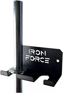 Suporte Expositor de Parede para 2 Barras Vertical Academia Musculação