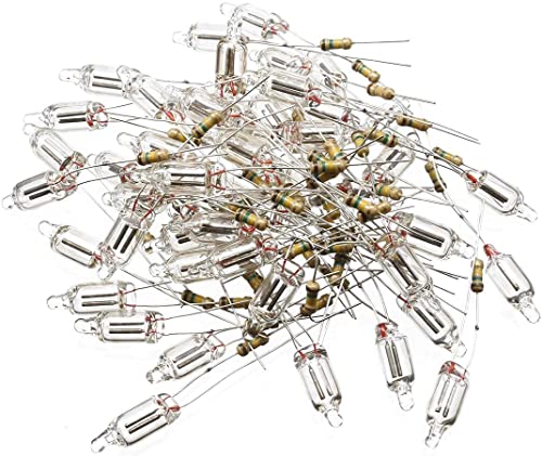 XYWHPGV 50 Stück F6 6x16mm Helles Rotlicht Neon Glühbirne Anzeigelampe W 150K Widerstand(aba38 612b7 28a9a 5fa0e 68307 3a197