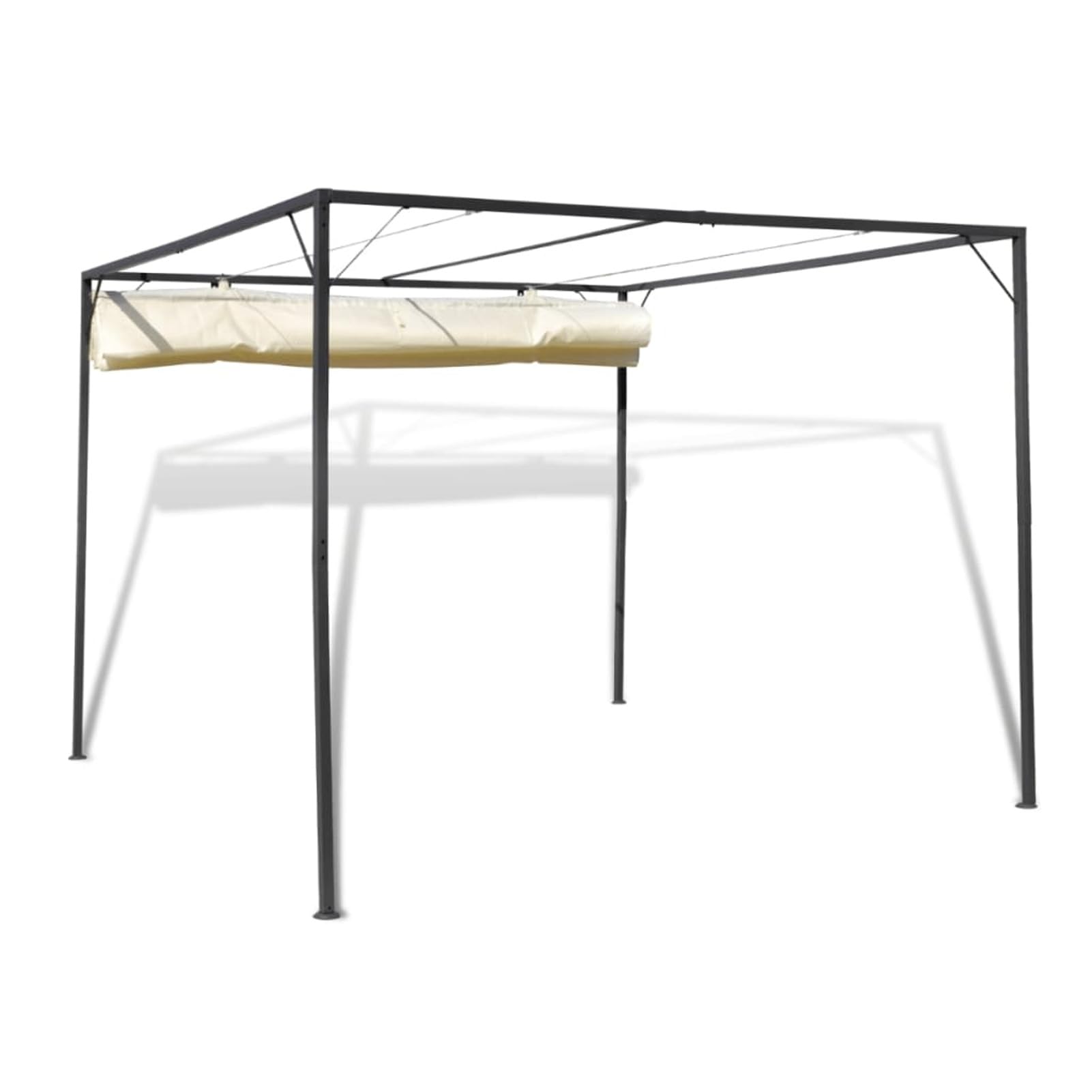 Mobili Gazebo de jardín con techo retráctil, cenador de jardín, cenador sombrilla de jardín, playa, pesca, exterior, cortavientos, para decoración de jardín, terraza, decoración para casa