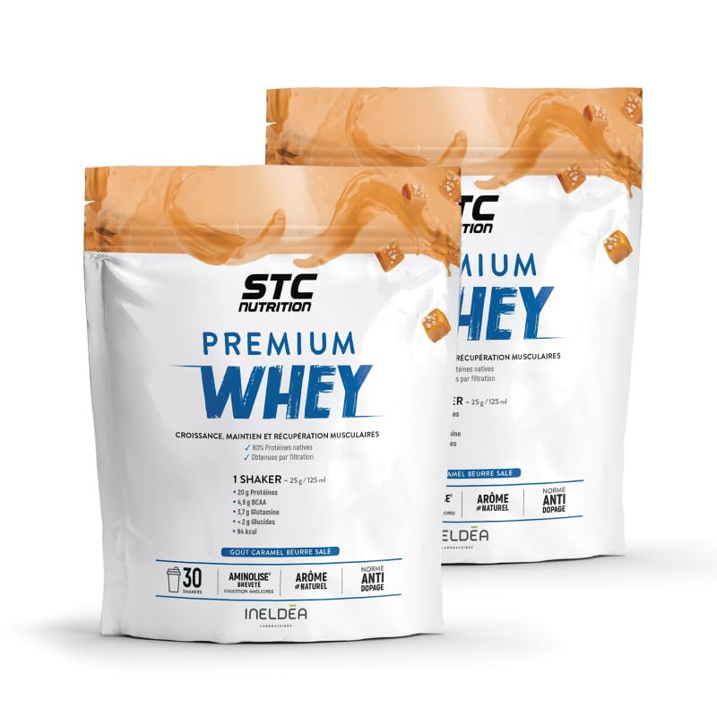 STC Nutrition Premium Whey croissance récupération musculaire caramel