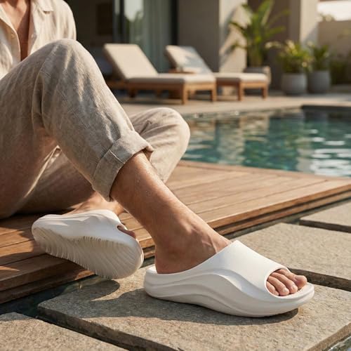 Image of KOBURG Milan Slides for Men| Stylish Trending | Comfortable | Super soft | Lightweight | EVA Sole | Casual Slider | Slippers | Flip Flops for Men KF-484