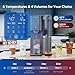 Reverse Osmosis Water Filter Countertop, Cold Water Countertop RO System 6 Stage Filtration with UV Light, Instant Boiling Water 6 Temperature Settings NSF/ANSI 372 Certified, TDS Monitor