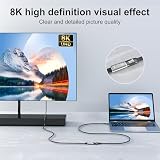 KMMXXCPM Typ c przedłużacz o długości 3 m, przedłużacz USB 40 Gpbs kompatybilny z Thunderbolt 5,8K przy 60 Hz usb c żeński męski 240 W szybkie ładowanie do Thunderbolt 4/3