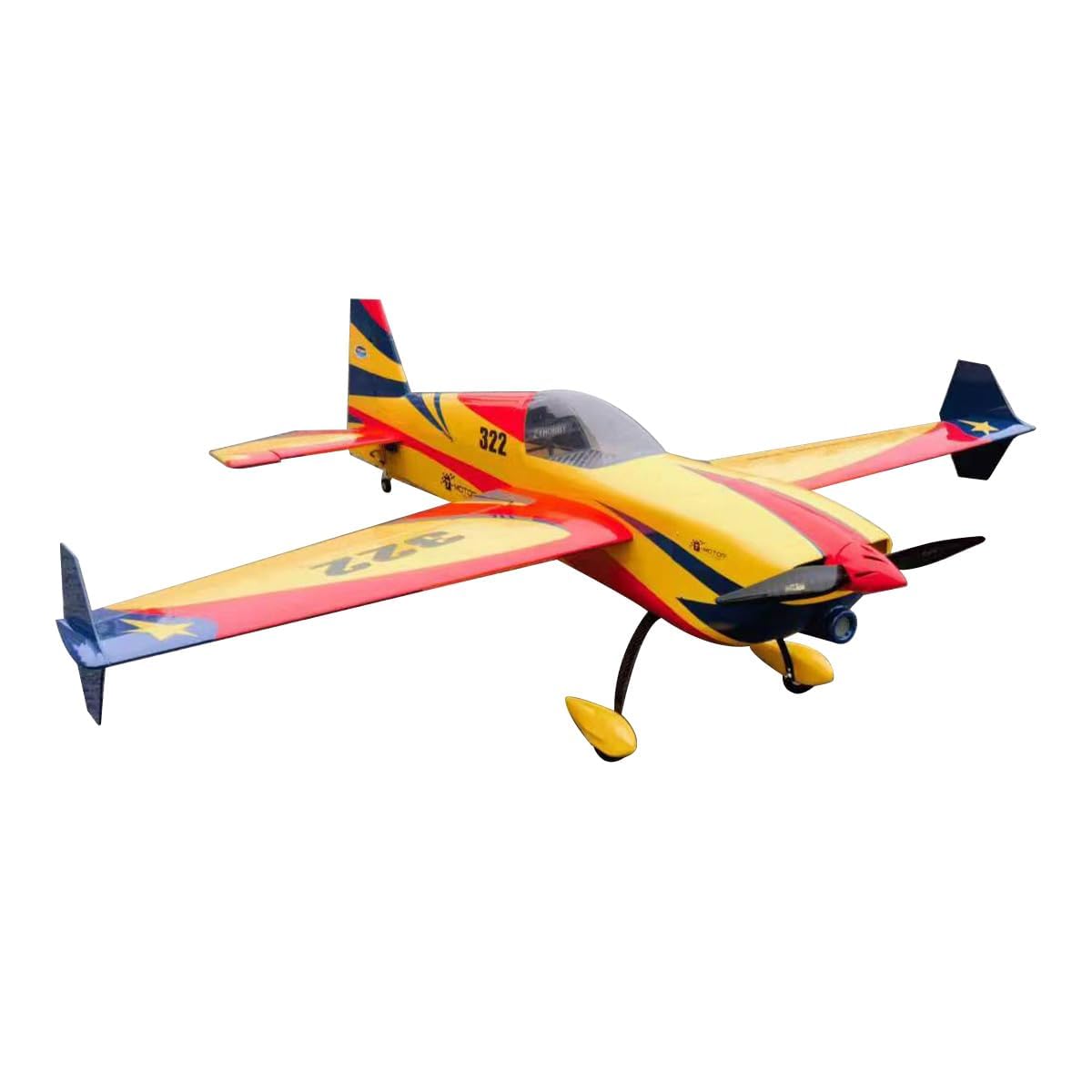 ZYHOBBY VOTEC 322 67inches Fixed Wing Balsa Wood Gasoline RC Model Airplane-ARF Version (Yellow)