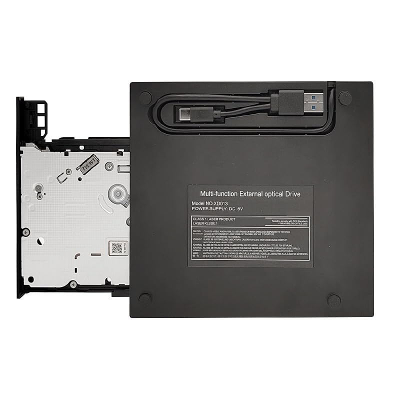Lettore Dvd Supporto for Masterizzatore Dvd Esterno for Computer Multifunzione USB 3.0, Macchina for PC Portatile, Lettura Esterna di Una varietà di Schede Dati