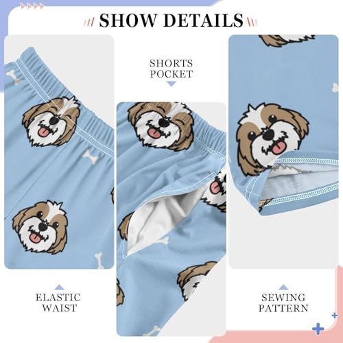 ZZKKO Cute Shih Tzu Dog Boys Pants for Kids Jogger Pants with Pockets S-XL4
