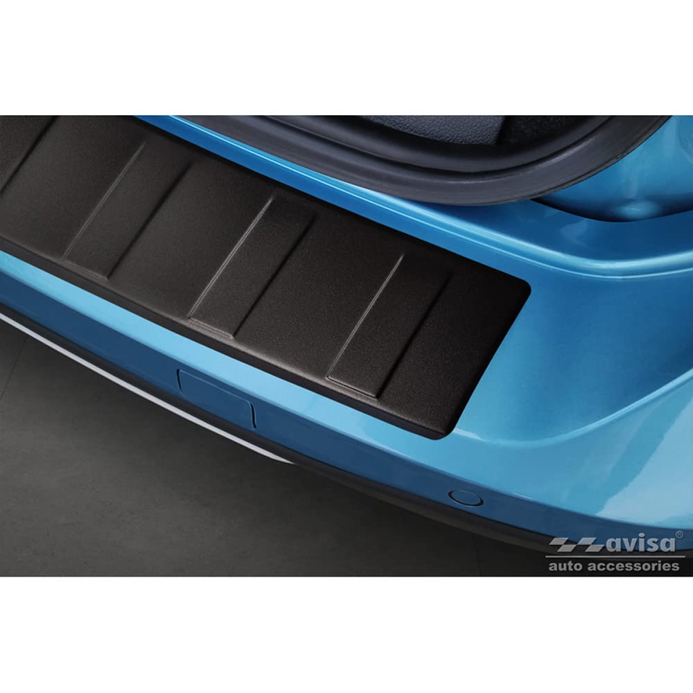 Protection Seuil Arrière Inox Noir Avisa Pour Ford Tourneo Connect III 2022- - Modèle 'Ribs' - Anti-rayures