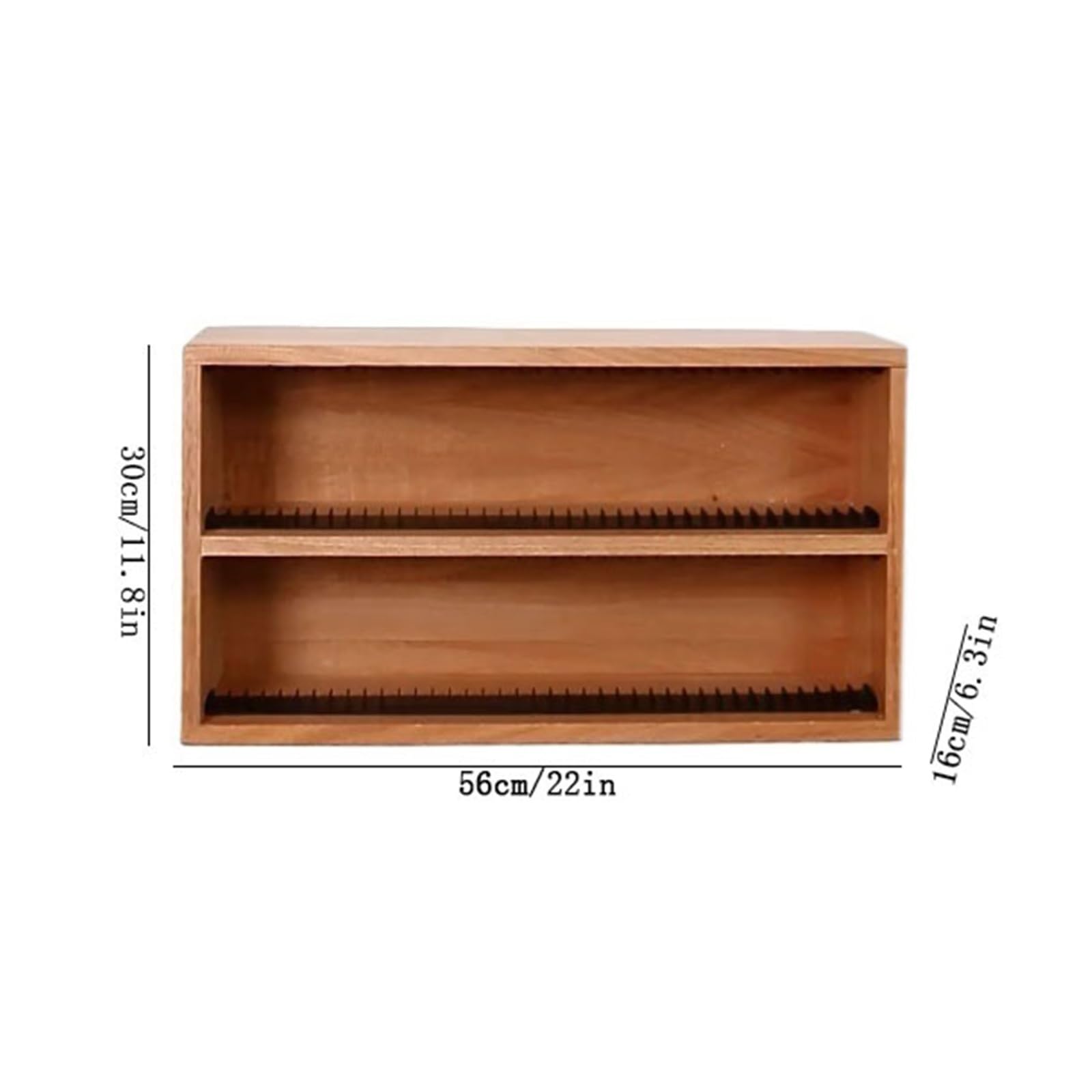 Ufficio Album da tavolo for portadischi in legno a due piani Scaffale porta dischi