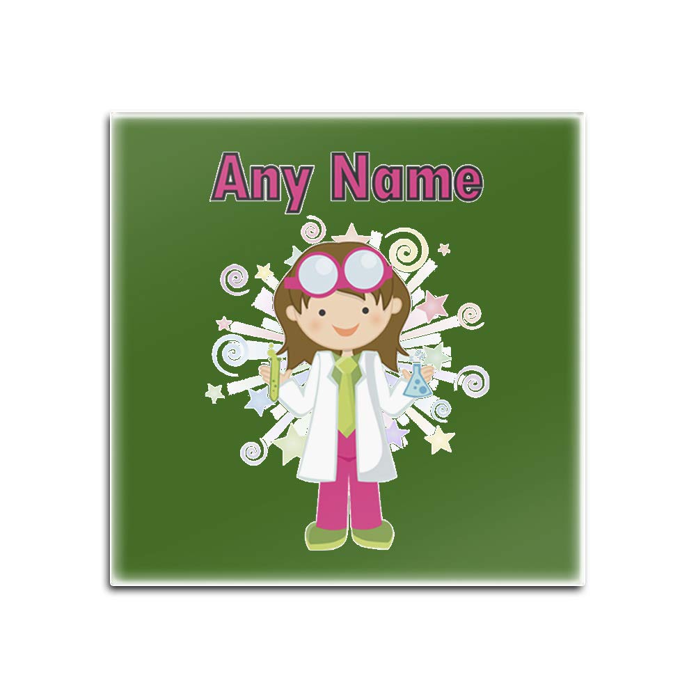 Dessous de verre chimie alchimie tapis de table vert carré pour femme scientifique