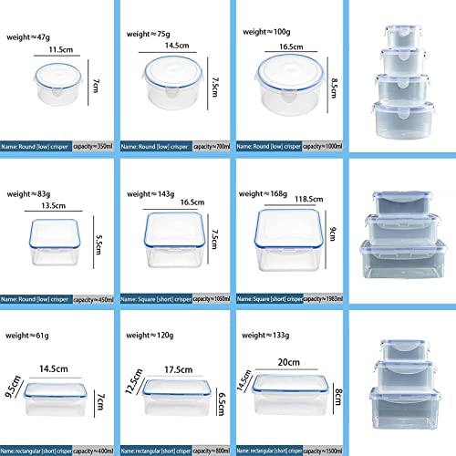 36 Pcs Food Storage Containers With Lids Airtight,Bpa Free Reusable Meal Prep Lunch Container Set,11.3L Leak Proof Bento Box For Kitchen Organization Lunch Box Freezer Microwave & Oven Safe #TOP6