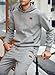 Elegancity Herren Jogginganzug Set Casual 2-Teiliger Trainingsanzug mit Kapuzenpullover und Herren Jogginghose Casual Sportanzug Pullover Hoodie Laufanzug mit Strukturmuster，Grau L