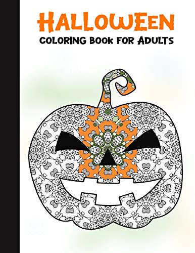 Halloween Coloring Book for Adults: 50 Halloween Illustrations Printed On One Side, Safe For Markers | Fun Craft Activity Gift | Stress Relieving Designs (Spooky House)