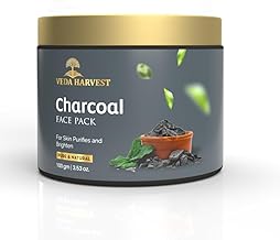 Veda Harvest Activated Charcoal Face Pack for Men & Women | Removes Blackheads & Tan | Detoxifies & Purifies Skin | Brightens Complexion | Anti-Pollution | Paraben Free | 100 g