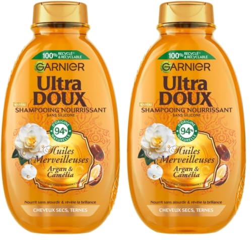 Garnier Ultra Doux - Shampooing Argan & Camélia - 400 ml (lot de 2)