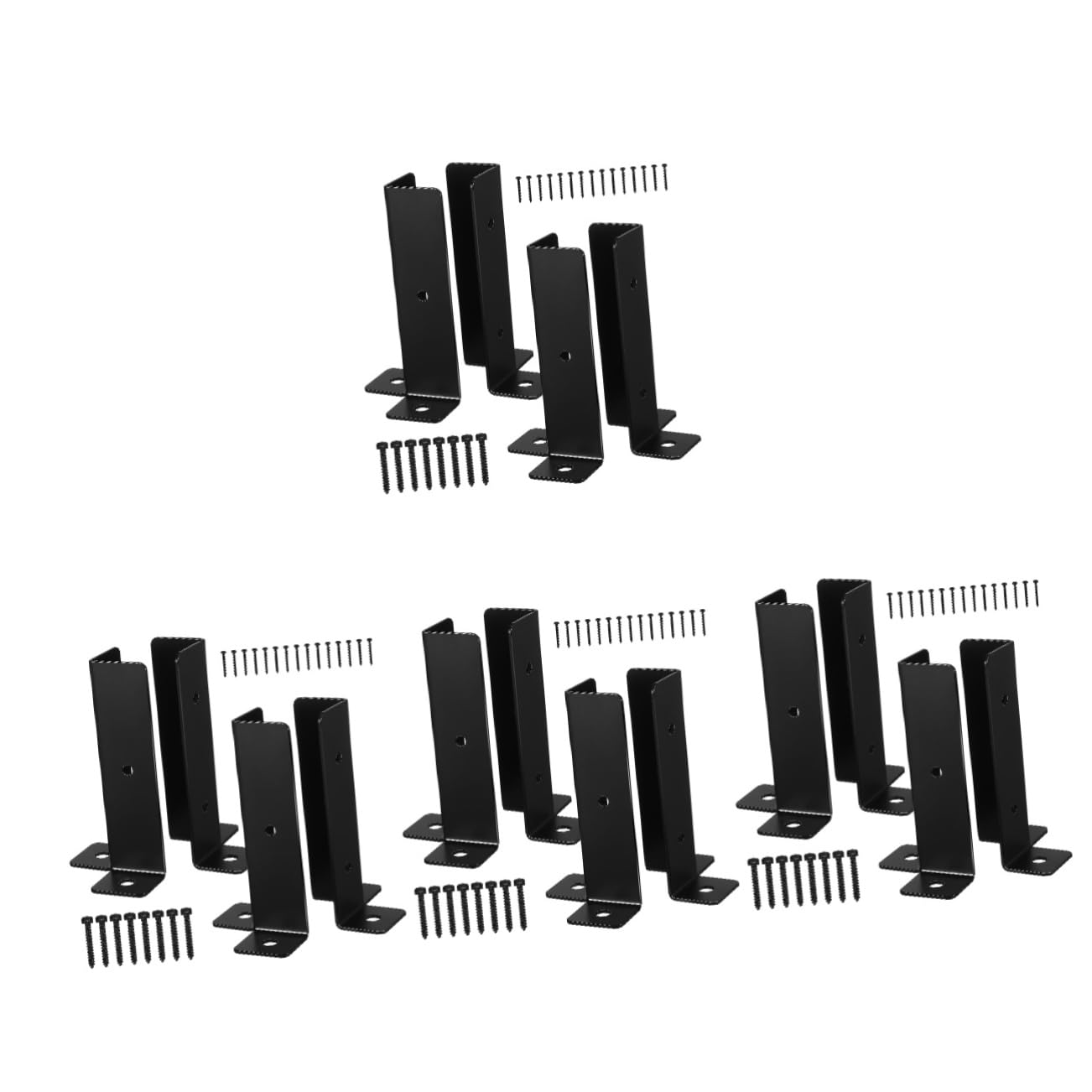 Supports de base pour poteaux de clôture SHINEOFI fixations réglables 12 pcs