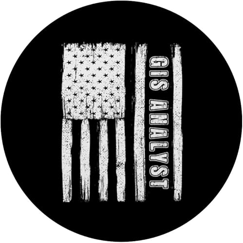 Miniatura 3 de Fourth of July Shirts for Men American Flag gis analyst PopSockets Swappable PopGrip