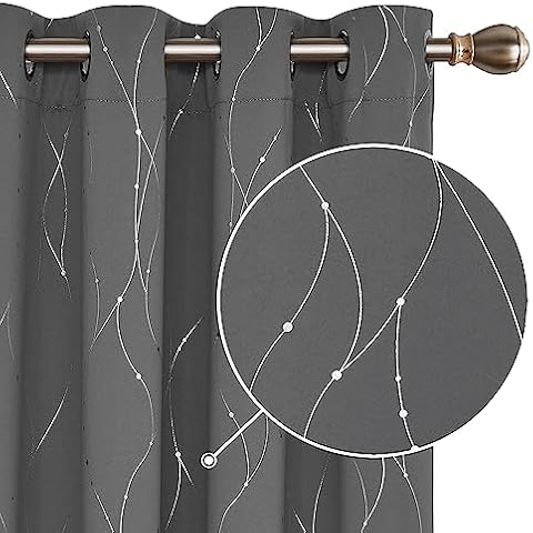 Deconovo Light Grey Thermal Curtains Set Cover