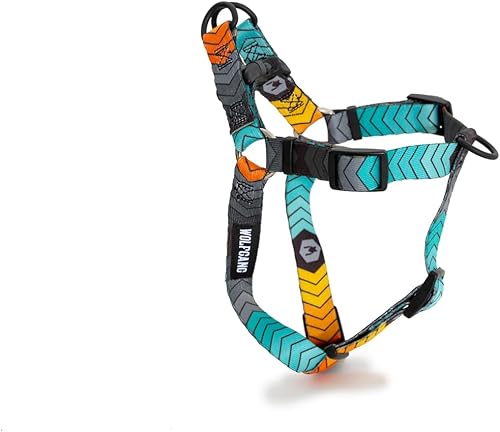 Wolfgang - Arnés de alta calidad sin tirones para perros pequeños, medianos y grandes, fabricado en Estados Unidos, estampado ChevTech, grande y