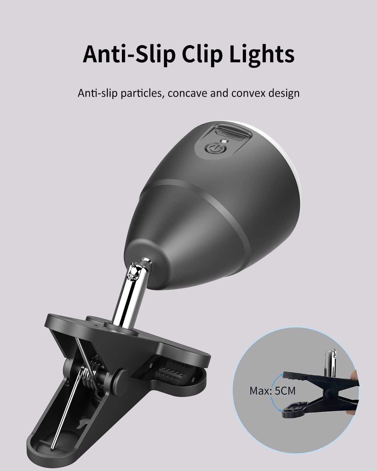 Milpoel Clip on Light, Battery Powered Reading Lamp, 3 Levels Brightness - Image 4