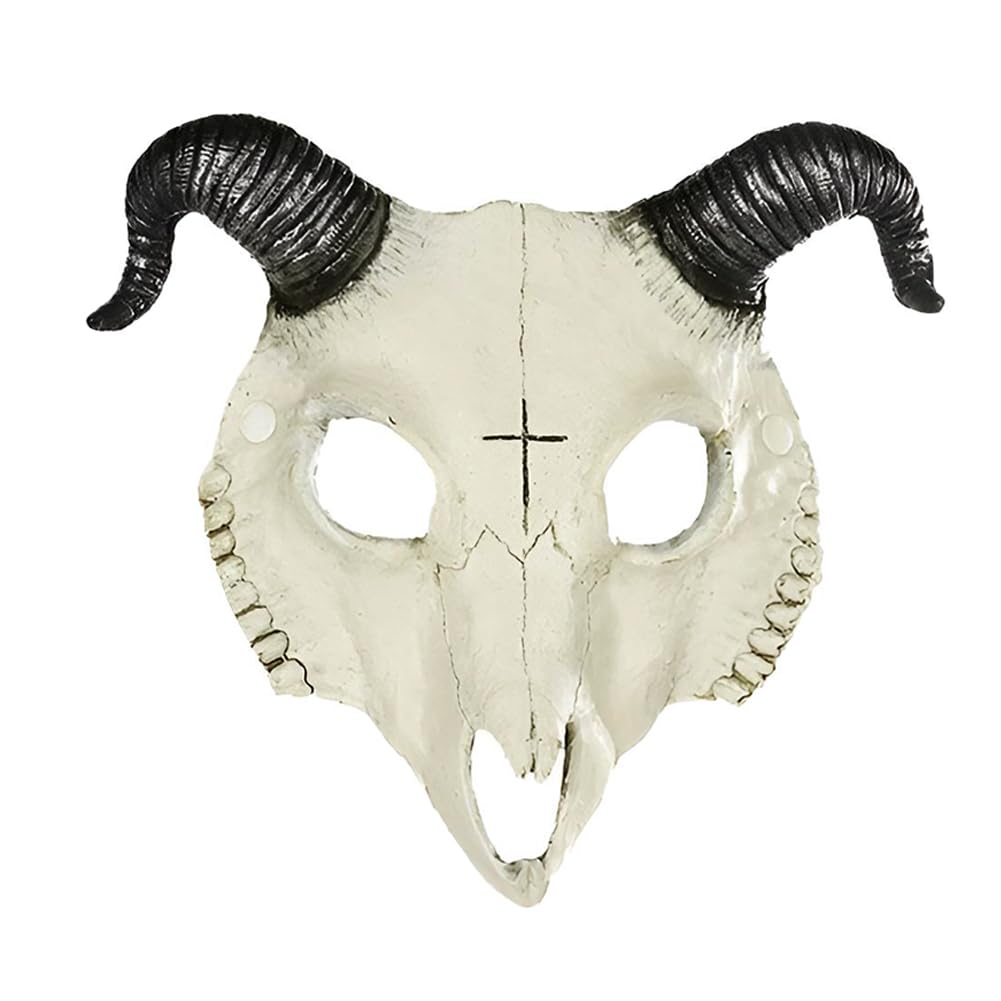 Amazon | スカル マスク バフォメット 被り物 仮面 お面 悪魔 ハロウィン コスプレ 恐い mask Baphomet | コスプレ ...