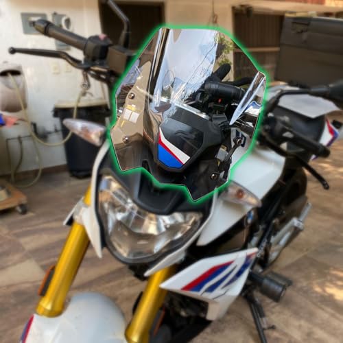 Midimttop G310R バイク 風防 スクリーンウインド バイザースクリーンフロントフェアリング適合型式G 310 R 2016 2017 2018 2019 2020 2021 2022 2023 2024カスタムパーツ (軽い煙)