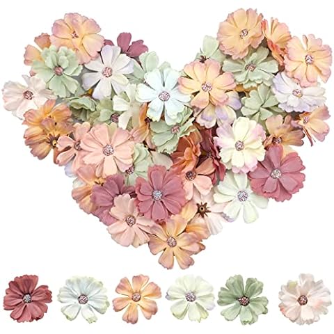 quiodok Dylan-EU 50pcs Flores Artificiales de Tela Cover