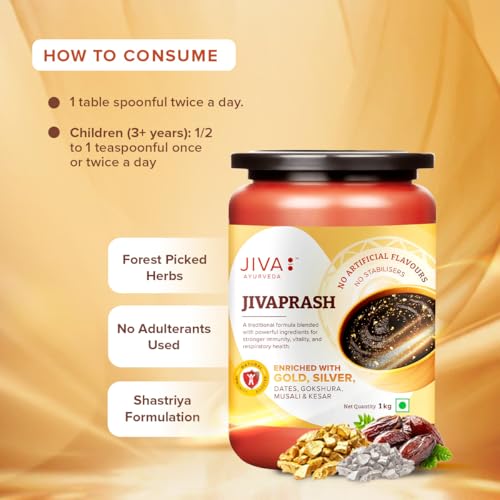 Image of Jiva Jivaprash Goodness of Ayurveda | 100% Pure & Natural & Rich in Vitamin-C -1kg (Pack of 1)