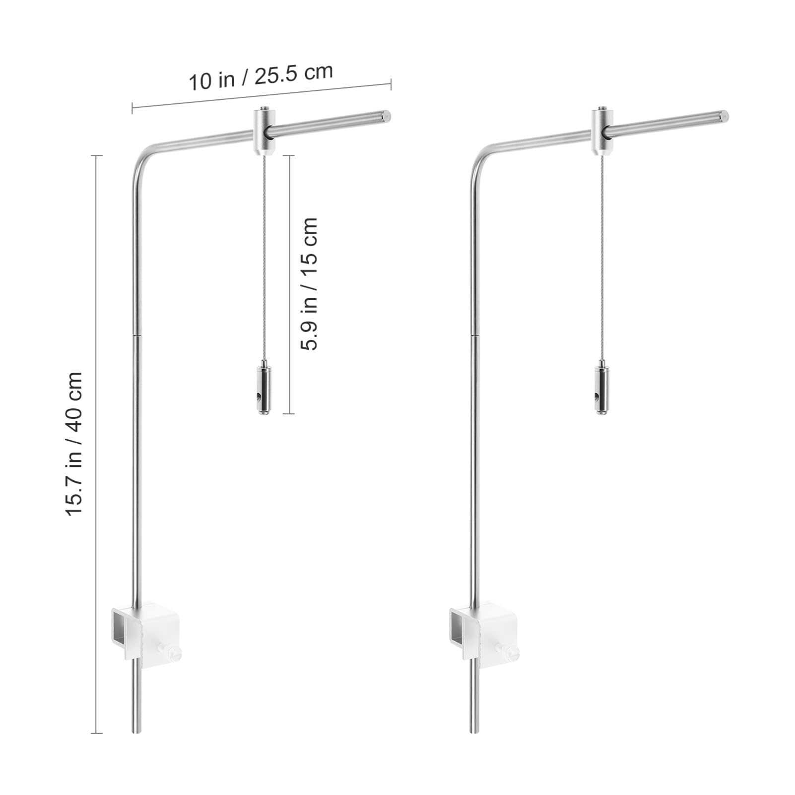 Scicalife Soporte de Luz de Acuario- Soporte de Luz de Acuario Universal Altura Ajustable- Kit de Luz de Acuario Colgante Forma de Polea Azar