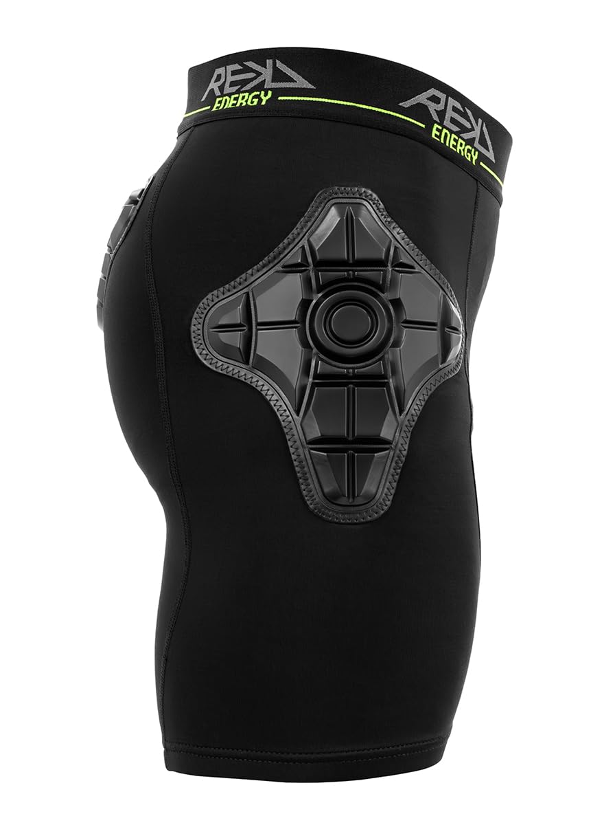 REKD Energy Pro Impact Shorts mit formuliertem Schaumstoff für verbesserten Aufprallschutz, bequeme Crashhose für eine Reihe von Actionsportarten, maschinenwaschbar, Uni für Jugendliche und