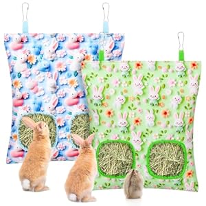 UPINS Heu-Futterspender für Kleintiere 2er Set