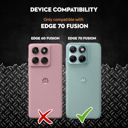 Image of Polycarbonate Crystal Clear Back Cover for Motorola Moto Edge 70 Fusion 5G | 360 Degree Protection | Shock Proof Design | Transparent Back Cover for Moto Edge 70 Fusion 5G - Black Bumper