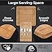 ECOEXL Cheese Board Charcuterie Board Set - Bamboo Serving Platter & Cutting Knives Unique Gift Idea for Him & Her Housewarming, Bridal Shower, Anniversary, Wedding, New House & Couple
