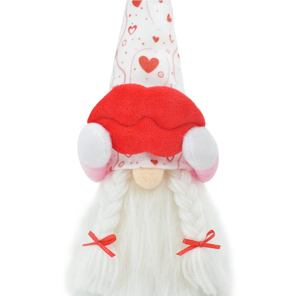 Toyvian 2pièces Poupée Peluche GNOME De Saint-Valentin Avec Motif Cœur Décoration Romantique Pour Amoureux Pour Saint-Valentin Jouet Doux