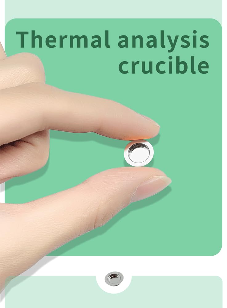 Crisoles de análisis térmico diferencial de 100 Uds., platos de muestra de cerámica de aluminio y alúmina for pruebas DSC y TGA(Flat Bottom-6 * 1.7mm)
