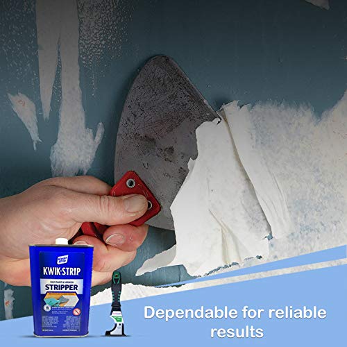 Klean Strip Kwik-Strip Paint & Varnish Stripper Non-Methylene Chloride Formula Fast-Acting Liquid Works 15-mins Strips Multiple Layers of Latex and Oil/Alkyd Plus Putty Knife by Centaurus AZ 1 Quart - Thumbnail 4