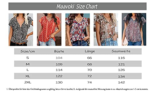 Maavoki Camicia da donna a maniche corte in