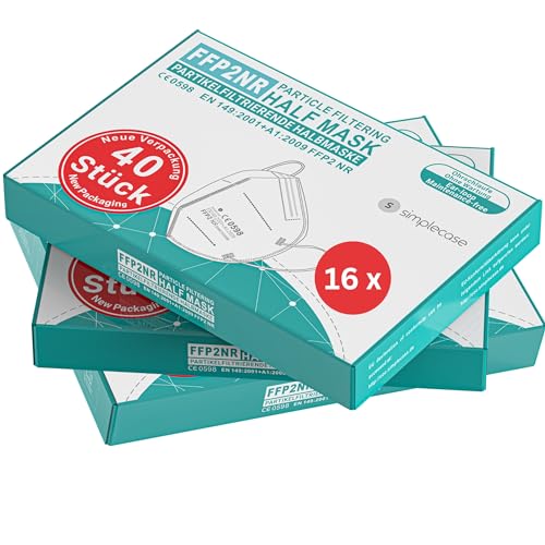 Simplecase FFP2 640 mascarillas, certificado CE por organismo oficialmente notificado CE 0598, respirador, máscara de filtro de partículas (640)